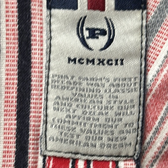 PHAT FARM VINTAGE 90s Y2K RED WHITE STRIPE LONG SLEEVE BUTTON DOWN SHIRT. 3XL - Picture 6 of 9